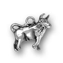 Silver bull charm
