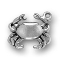 Sterling silver crab charm