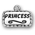 Silver princess charm