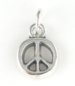 Sterling silver peace sign charm