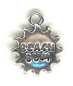 Silver beach bum charm