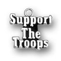 Silver Support the Troops charm