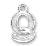 silver charm letter Q