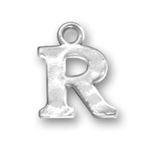 silver charm letter r