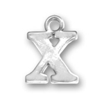 silver charm letter x for charm bracelet
