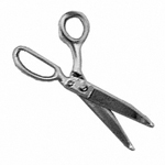 Silver scissors charm (moveable)