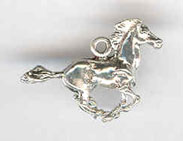 Sterling silver mustang charm