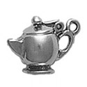 Silver little teapot charm (opens)