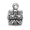 silver small present or gift charm