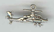 Sterling silver helicopter charm