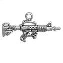 Silvere machine gun charm