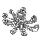 Silver octopus charm or pendant