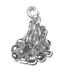 Silver Camp Fire Charm