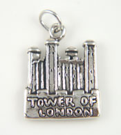 Silver Tower of London charm