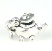 Silver moveable teapot charm