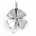 sterling silver lucky four leaf clover charm or pendant