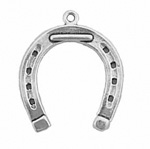 Silver plain horseshoe charm