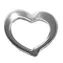 Sterling silver open heart charm