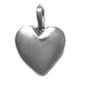Sterling silver plain heart charm