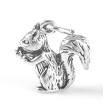 Sterling silver squirrel charm