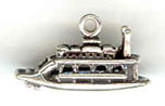 Silver riverboat charm