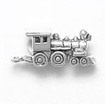 Sterling silver narrow gauge train charm