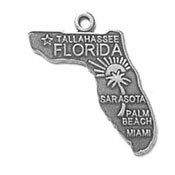 Silver Florida State Charm