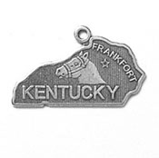 Silver Kentucky State Charm