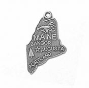 Silver Maine State Charm