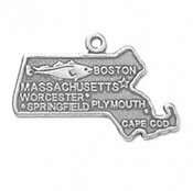 Silver Massachusetts State Charm