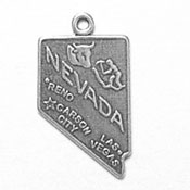 Silver Nevada State charm