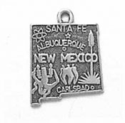 Silver New Mexico state charm