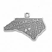 Silver North Carolina State Charm