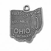 Silver Ohio State Charm