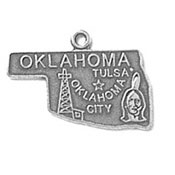 Silver Oklahoma State Charm