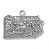Silver Pennsylvania State Charm