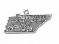 Silver Tennessee State Charm