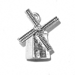 Silver windmill charm (moveable)
