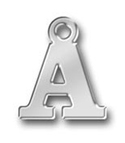 Pewter Letter A Charm