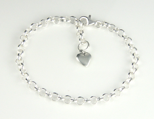 ... Rolo Charm Bracelet. This sterling silver charm bracelet can be