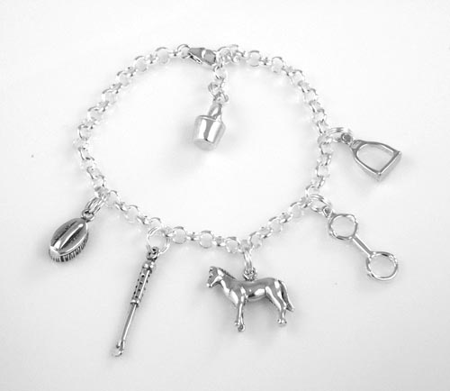 Equestrian Horse Charm Bracelet