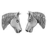 Sterling Silver Horse Head Earrings