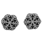 Sterling Silver Small Snowflake Earrings