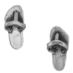 Sterling Silver Flip Flop Beach Earrings
