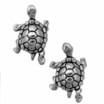 Sterling Silver Turtle Earrings