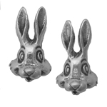 Sterling Silver Bunny Face Earrings
