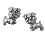 Sterling Silver Puppy Dog Earrings