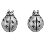 Sterling Silver Small Ladybug Earrings