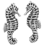 Sterling Silver Seahorse Earrings