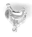 Sterling silver Western saddle charm